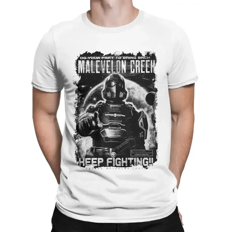 Y2K Men Helldivers 2 Back To Malevelon T Fan Art Video Game Cotton Cool Short Sleeve Crewneck Tees Present T-Shirts