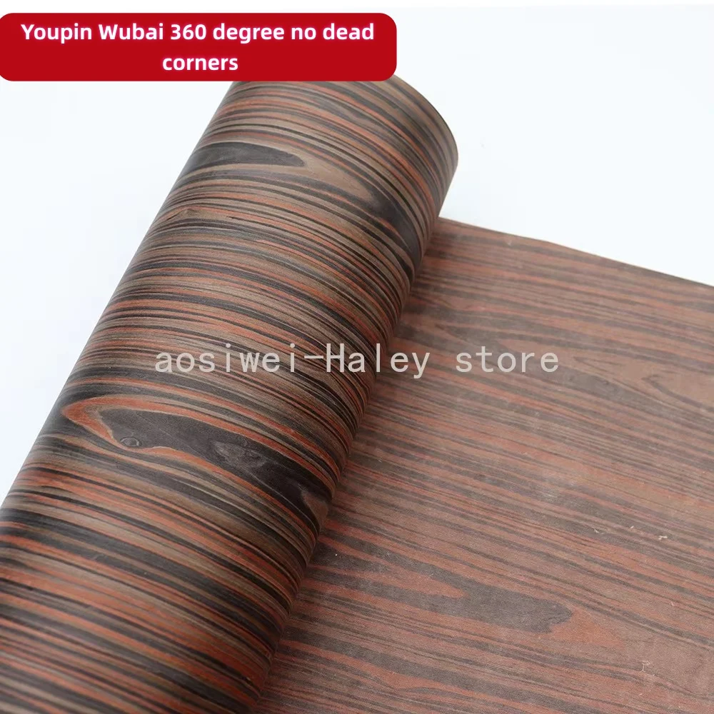 Length: 2.5Meters Thickness:0.3mm Width: 55cm Technological Bark Black Cedar Veneer Solid Wood Skin