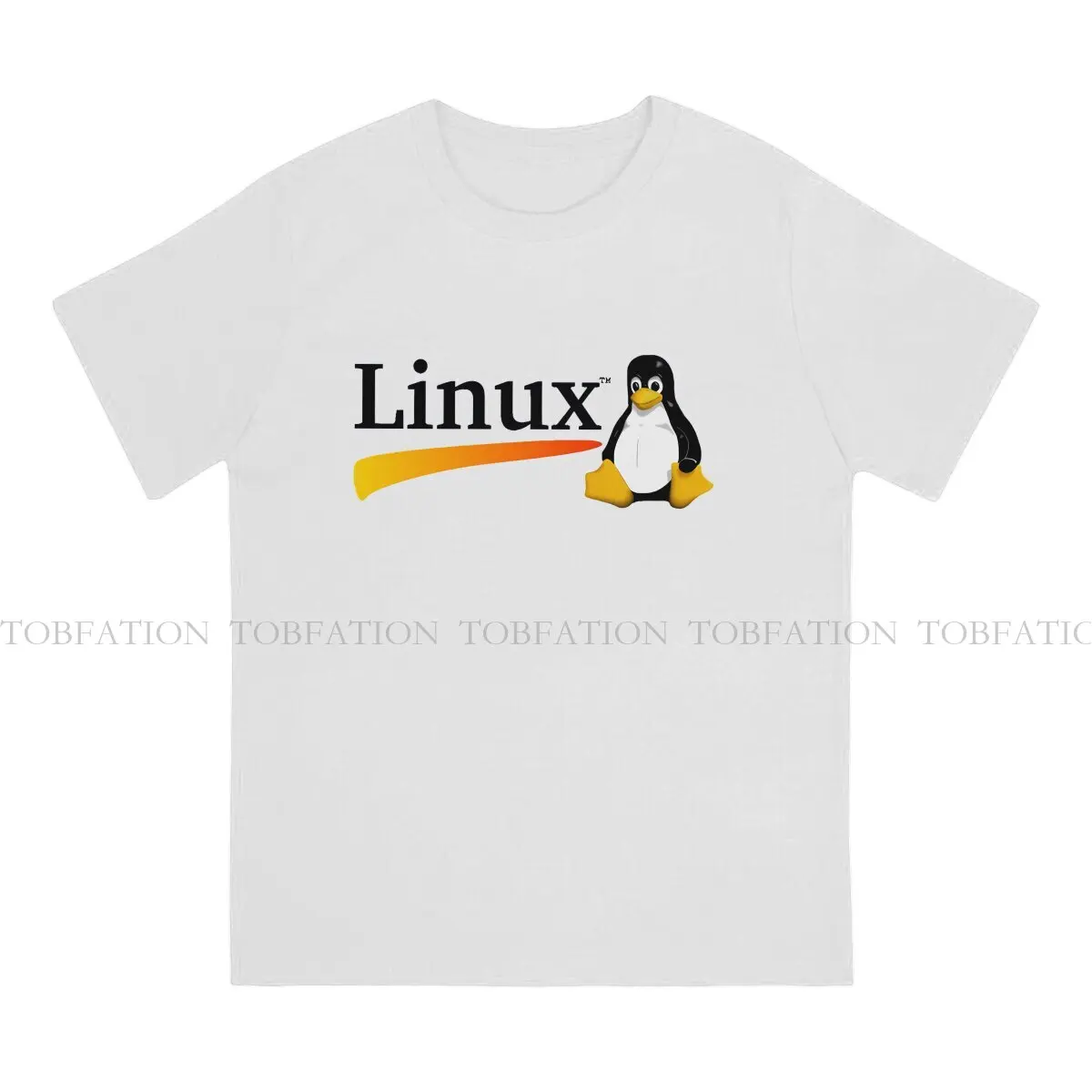 Classic O Neck TShirt Linux Operating System Pure Cotton Fabric Basic T Shirt Men Clothes Fashion Oversized