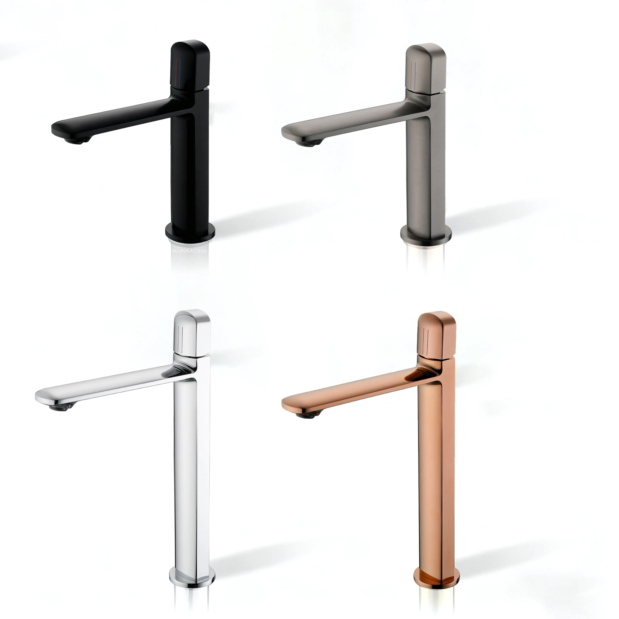 

High End Bathroom Sink Faucet Luxury Brass Basin Faucets for Lavotory Vessel Tall Short Modern Bathroom Mixer Washbasin Taps