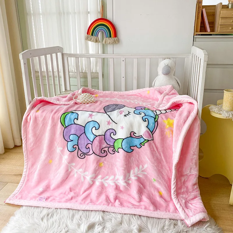 

Winter Warm Children Blanket Stitch Soft Raschel Fleece Quilt Cartoon Double-sided Cloud Blanket Throws Children Thick Warm 이불