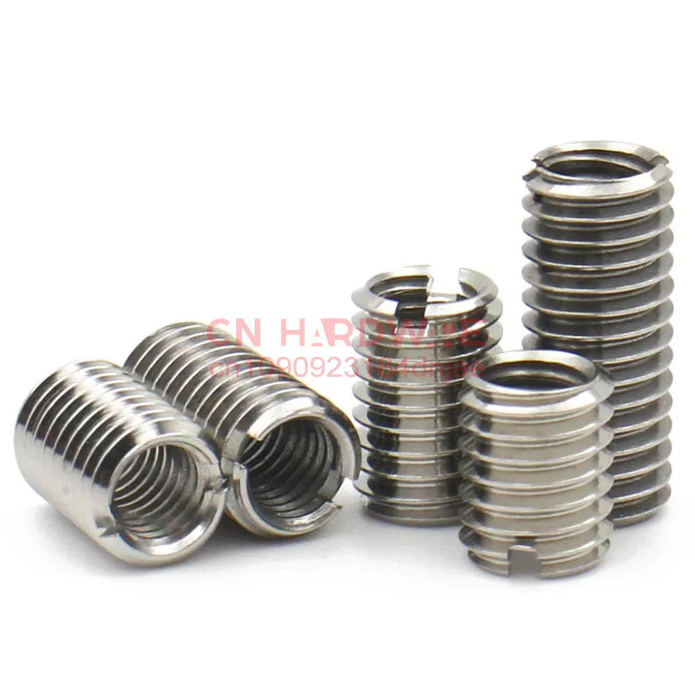 M2 - M16 Self Tapping Thread Insert Self Tapping Screw Bushing Slotted Type Thread Repair Inset