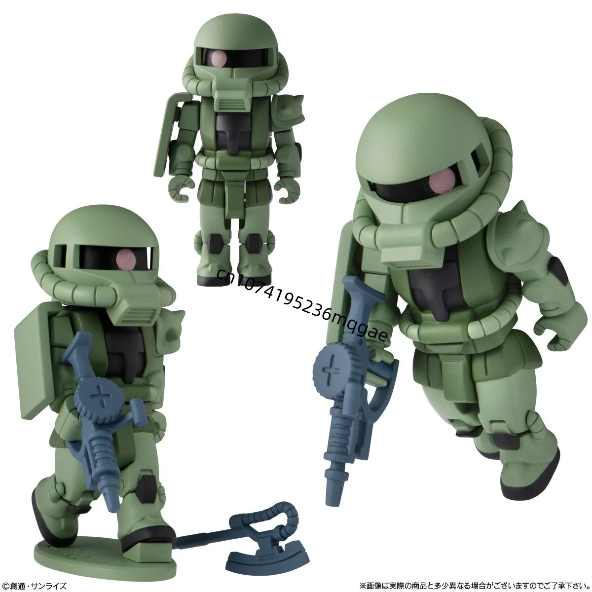 متوفر في المخزون بانداي لعبة الحلوى بت مجموعة GUNDAM MS-06S Zaku II RX-78-2 Amuro Ray البدلة المتنقلة GUNDAM أنيمي عمل نموذج مجموعات هدية #6