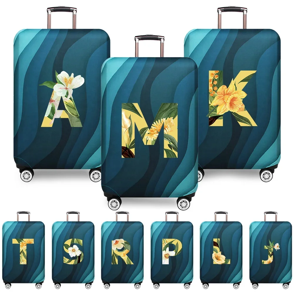 Luggage Covers 18-32inch Protector Travel Luggage Suitcase Protective Cover Stretch Dust Covers Print Floral Letter Series