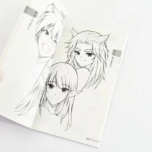 Ear Nose and Mouth Manga Tutorial Pocket Book Character Ear Nose and Mouth Hand Drawing Anime Practice Material