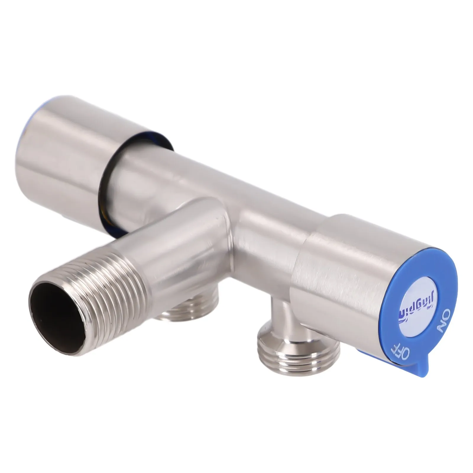 Double Handle Faucet Washing Machine Faucet Dual Control Modern Silver Stainless Steel Toilet Faucet Practical