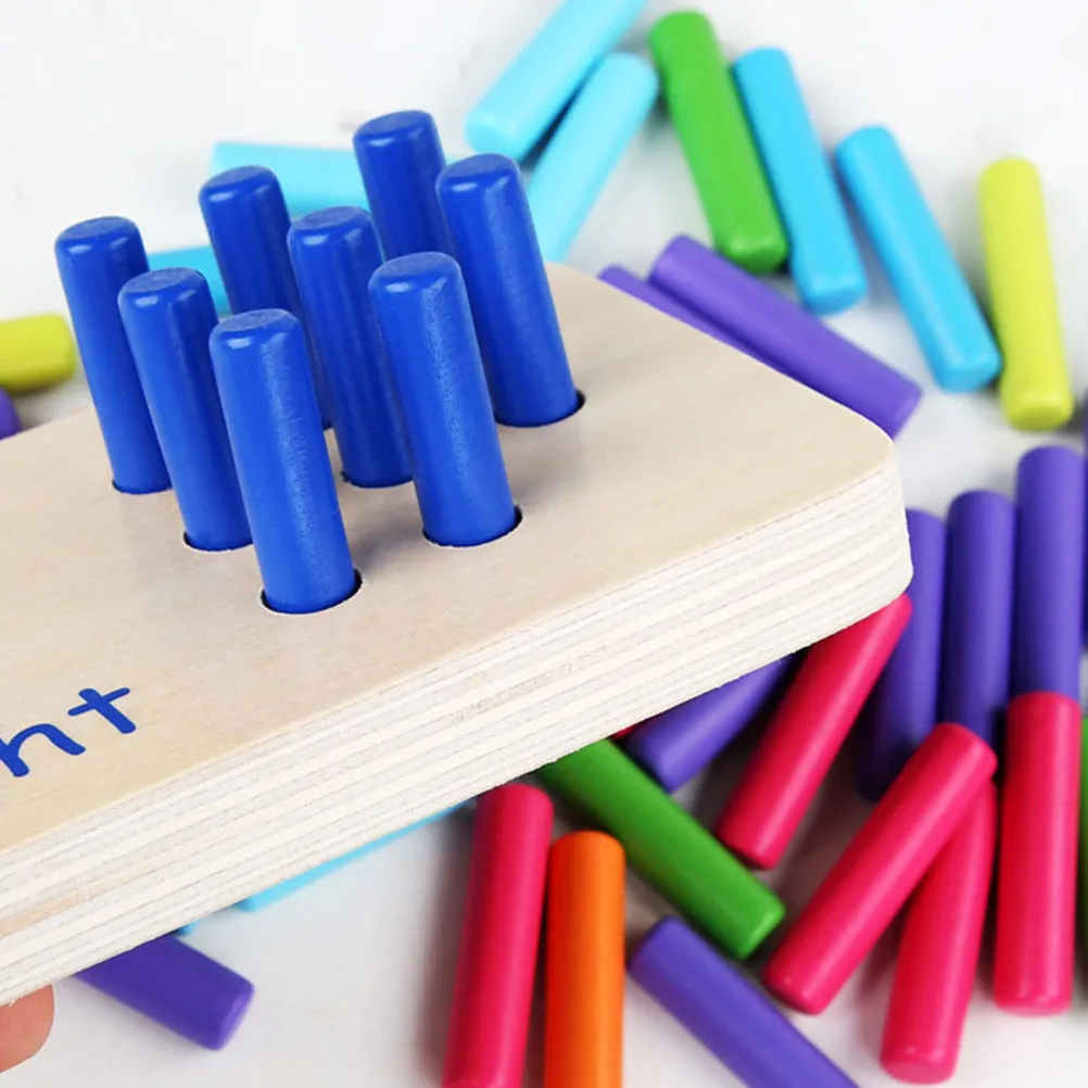 

1Set Numerical Insertion Montessori Educational Sensory Wooden Developmental Plaything Colorful Concentration Logical Thinking
