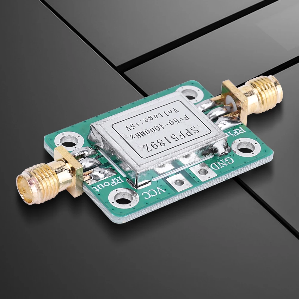 SPF5189 Wideband Radio Frequency NF=0.6dB Low Noise RF Amplifier Module with Shielding Shell RF Amplifier Board LAN 50-4000MHz