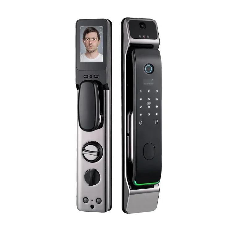 3D face recognition smart home automatic tuya lockWifi application biometric fingerprint password digital smart door lock