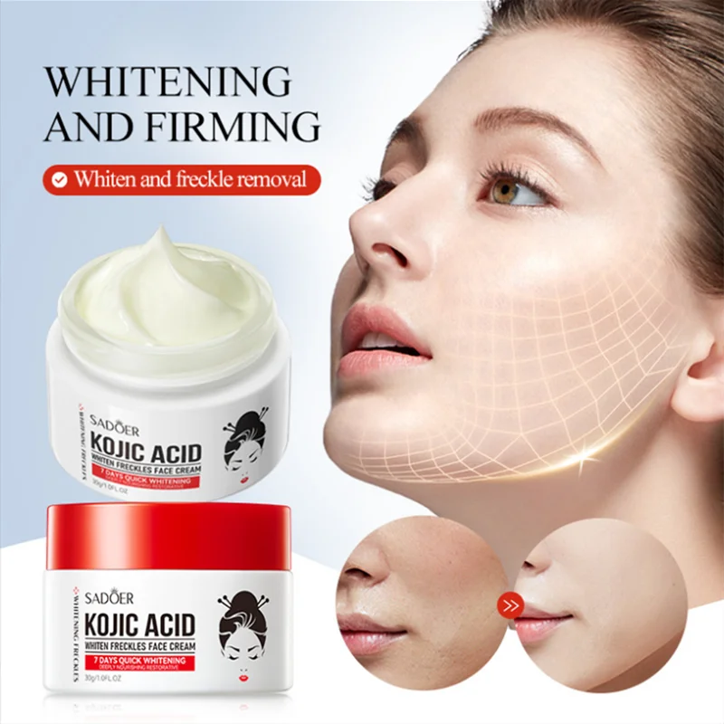 30G Whitening Freckle Cream  Kojic Acid Dark Spot Remover Skin Care Moisturizing Brighten Anti-aging Fade Spot Face Beauty