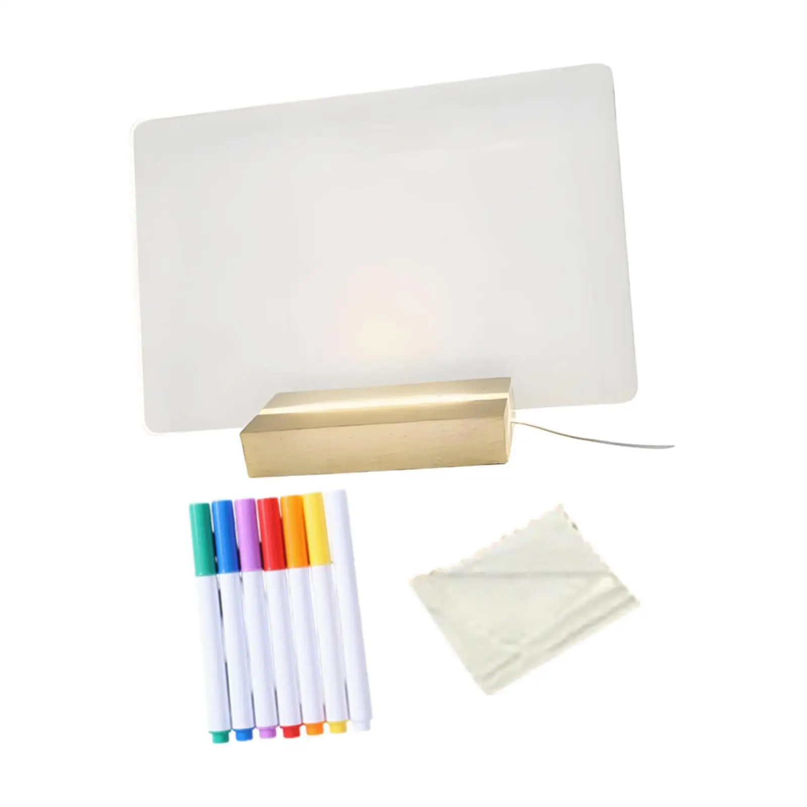 Acrylic Drying Erase Board Crafts Centerpiece Table Decoration Bright LED Light for Home Indoor TV Cabinet Farmhouse Living Room