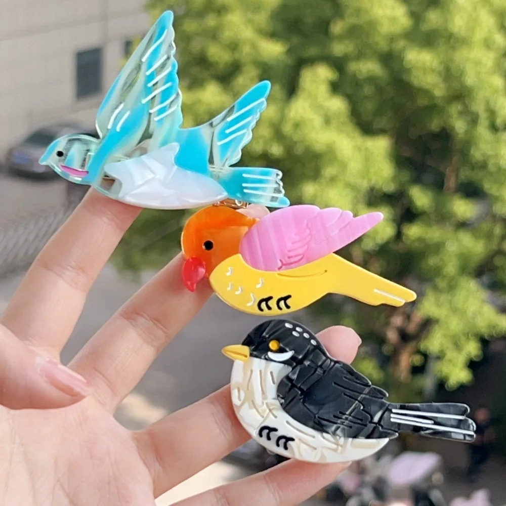 

Cute Cartoon Animal Acetate Hair Clip Hairpins For Women Girl Lovely Bird Swallow Parrot Barrette Acetic Acid Hair Accessories