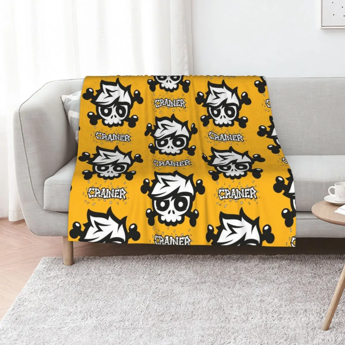 Crainer Exclusive Logo Throw Blanket Sofa Decorative Sofas valentine gift ideas heavy to sleep Flannel Moving Blankets