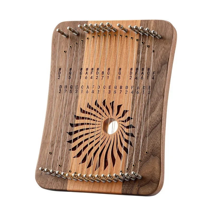 Lyre 31 Strings Mini Thumb Kalyre 17 Kalimba Strings Finger Harp Wood Creative Finger Lyre Beginner Musical Instrument Gift