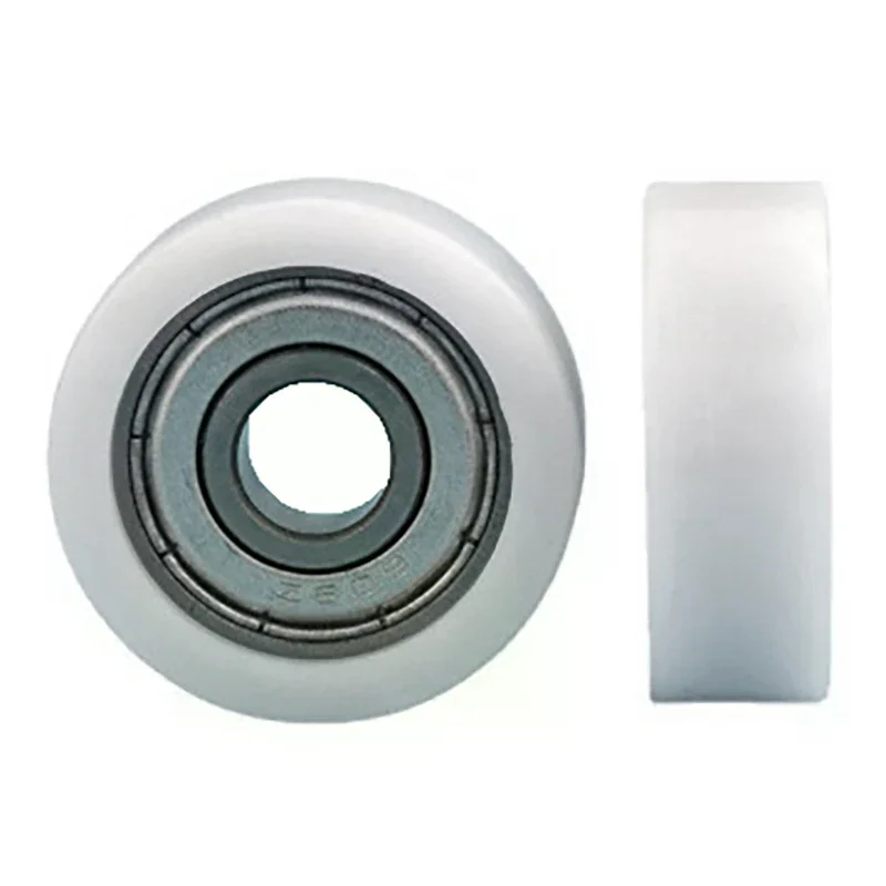 1pcs 8*26*8mm Rubber Covered Small Wheels, 608ZZ Bearings, Flat Rollers, POM Rubber Covered Plastic Pulley Bearings