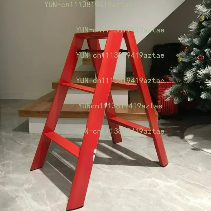 3 Step Aluminum Telescoping Ladder - Lightweight Folding A-Frame, Multifunctional for Home, Garage, Storage