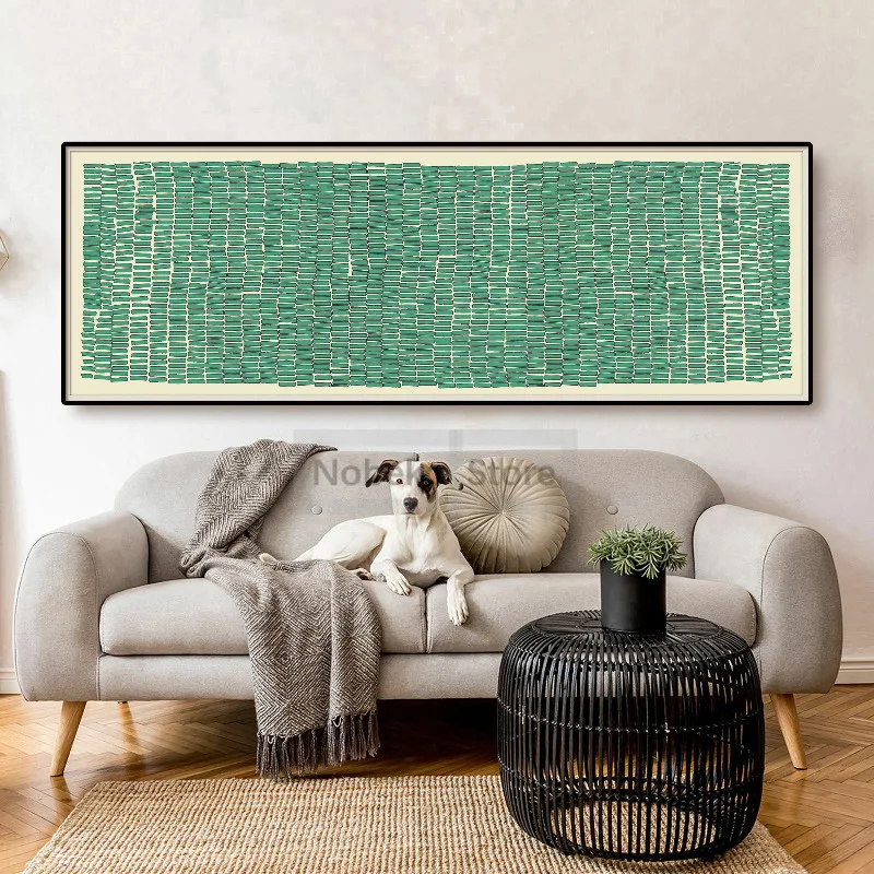 Abstract Panoramic Long Narrow Horizontal Poster Mid Century Modern Prints Canvas Painting Wall Art Pictures Home Room Decor