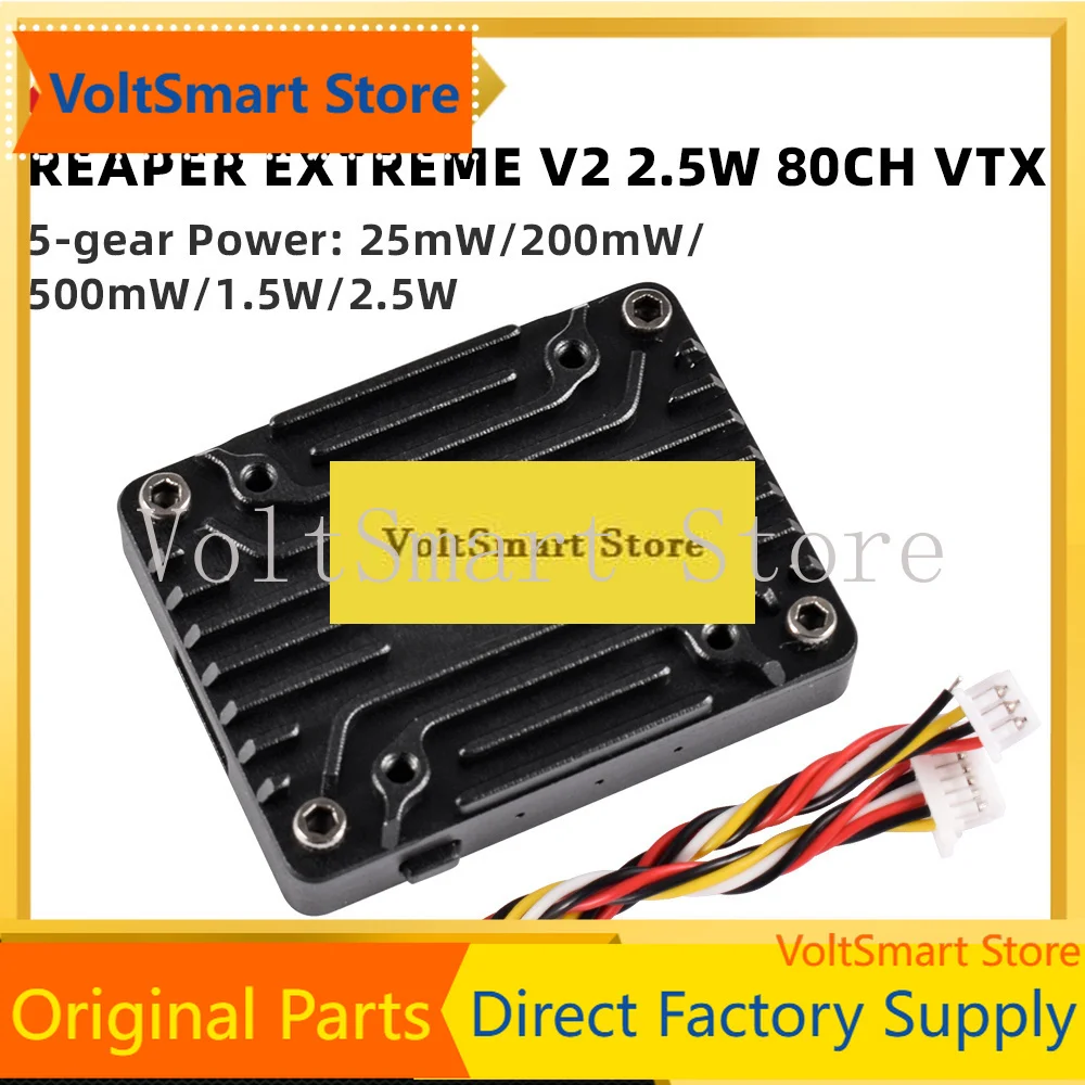 VoltSFoxeer 5.8g Reaper Extreme V2 2.5w High Power 72ch Vtx Fpv Video Transmitter With Built-in Mic For Rc Fpv Drones