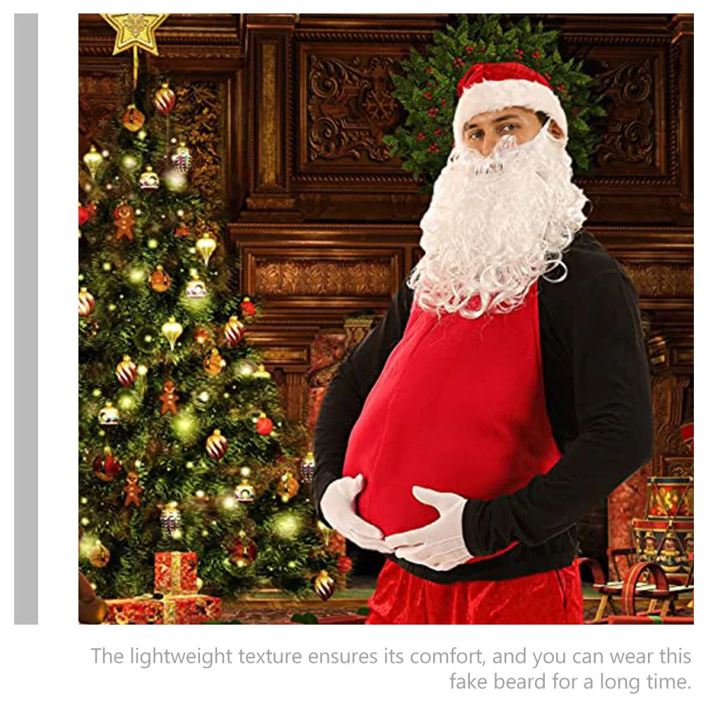 Natal papai noel barriga falsa cosplay traje adereços leve confortável festivo acessórios de festa de natal material de poliéster