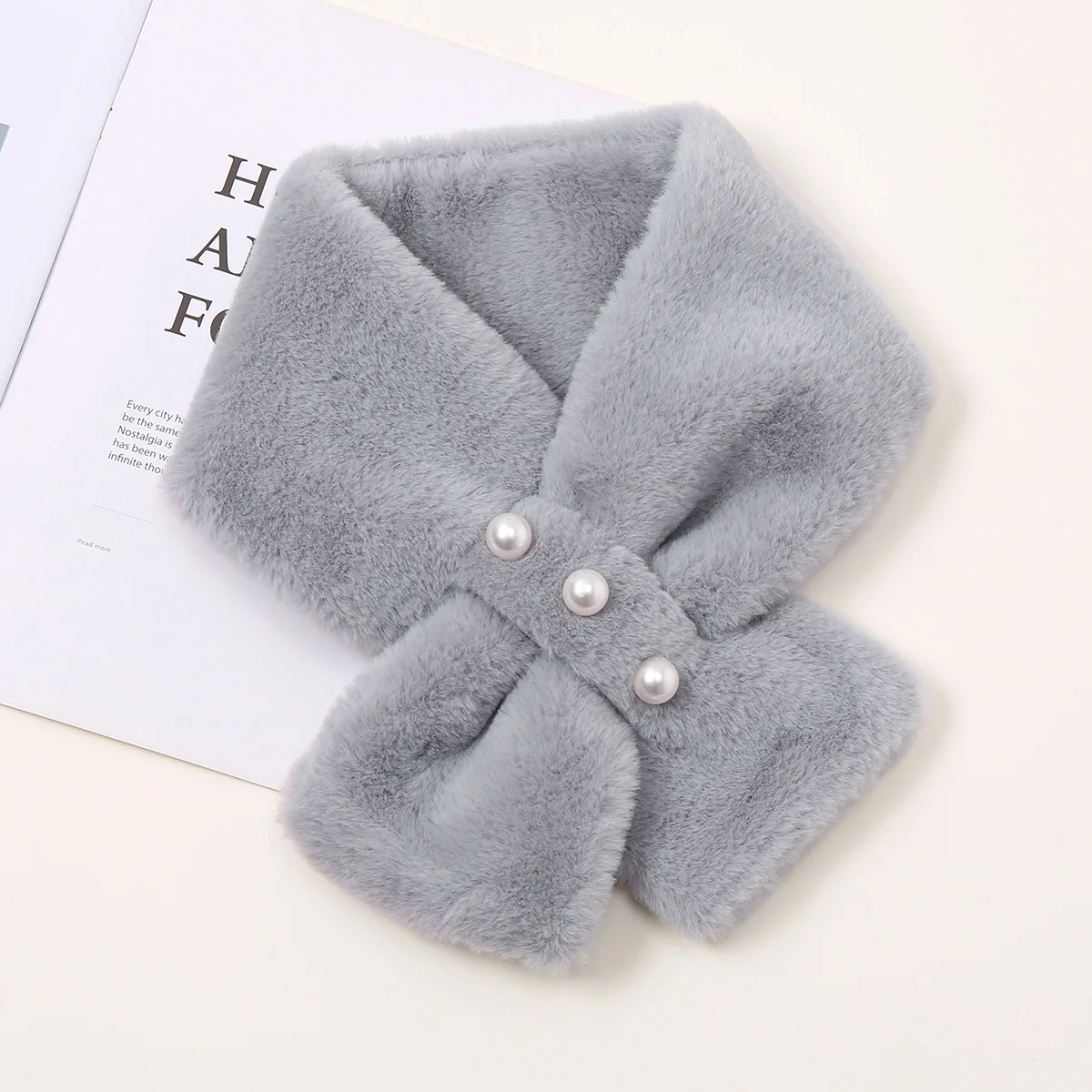 Women Winter Fashion  Imitation Rabbit Neck Collar Fake Collar Clothing Fur Coat Down Jacket Fur Collar Neck Warmer Lady Scarf