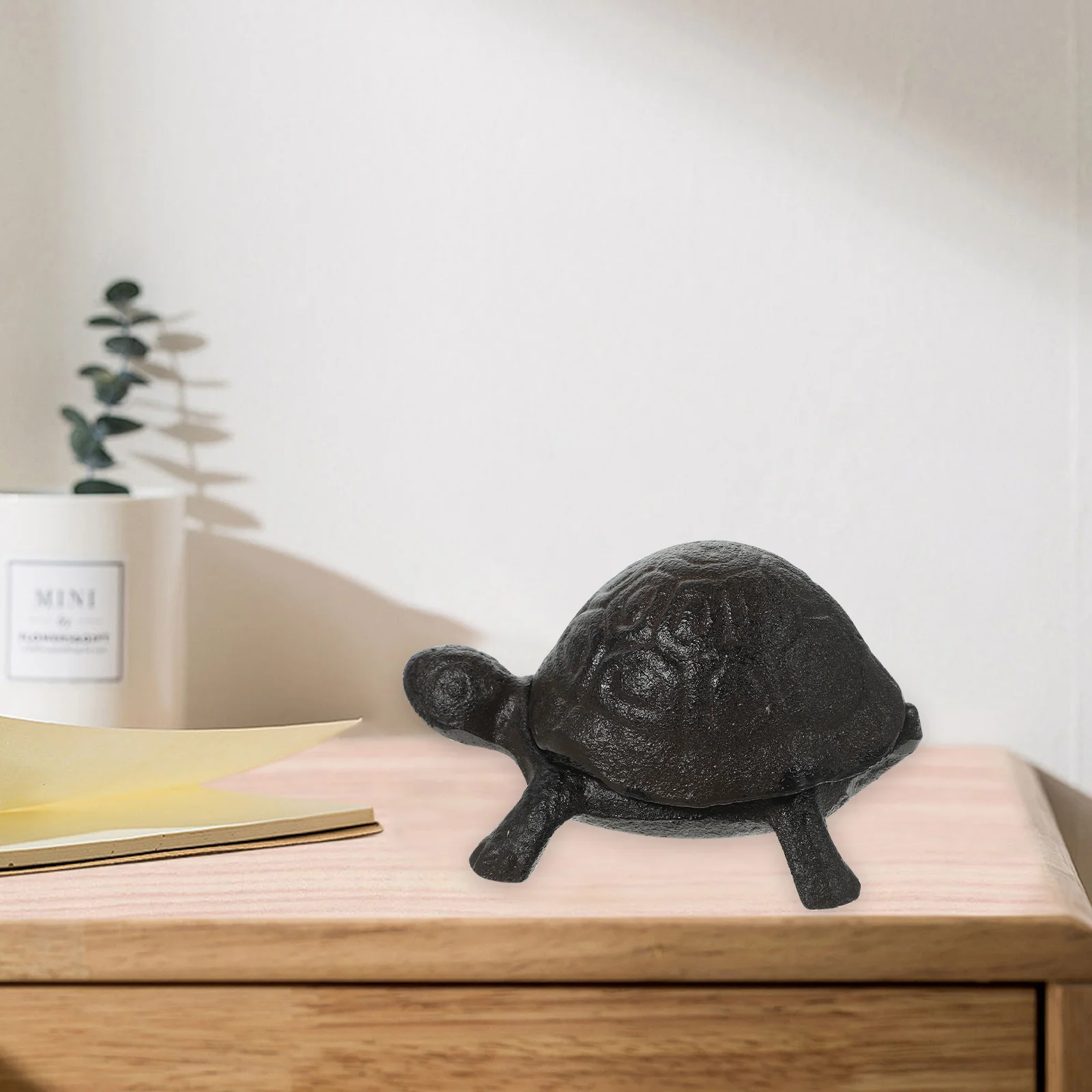 Cast Iron Turtle Ornament Keys House Hider Simulated Appearance Outdoor Storage Container Garden Savers Fake Holder Spare