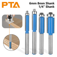 6MM 6.35MM 8MM Shank Flush Trim Bit Router Bits Milling Cutter for Woodworking Bit Face Mill Tools Carbide Cutter End Mill