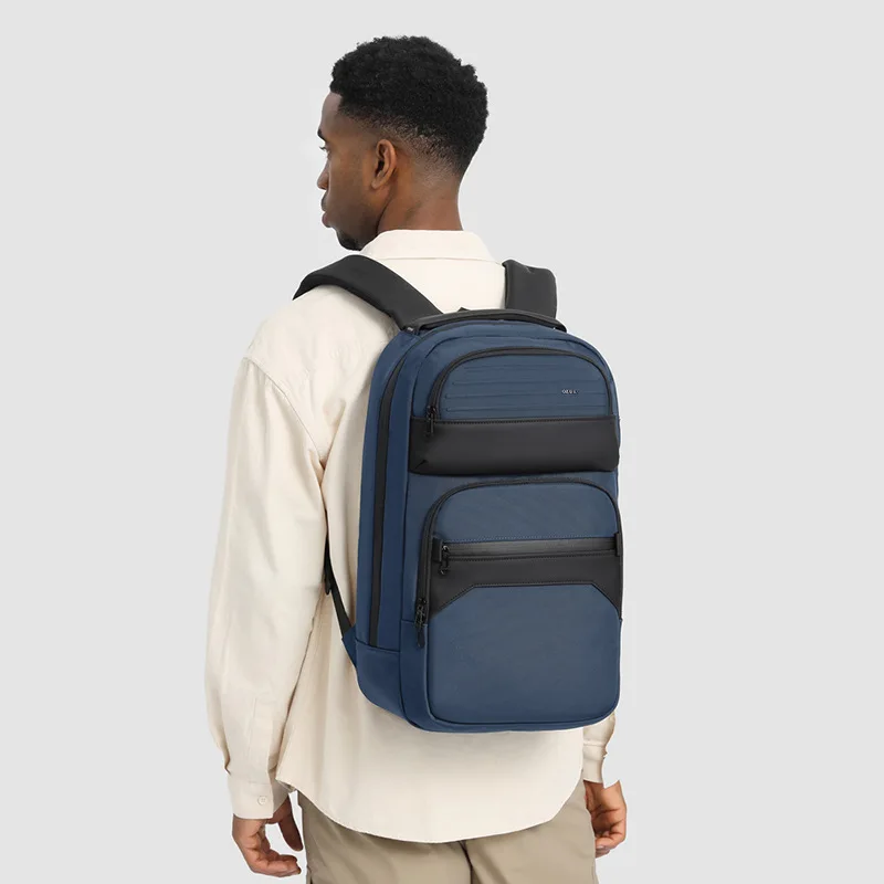 OZUKO Anti Diefstal Laptop Rugzak 15.6 Anti-rimpel Waterdichte USB Opladen Oxford Rugzak Mannen Mode Reistas Rugzakken