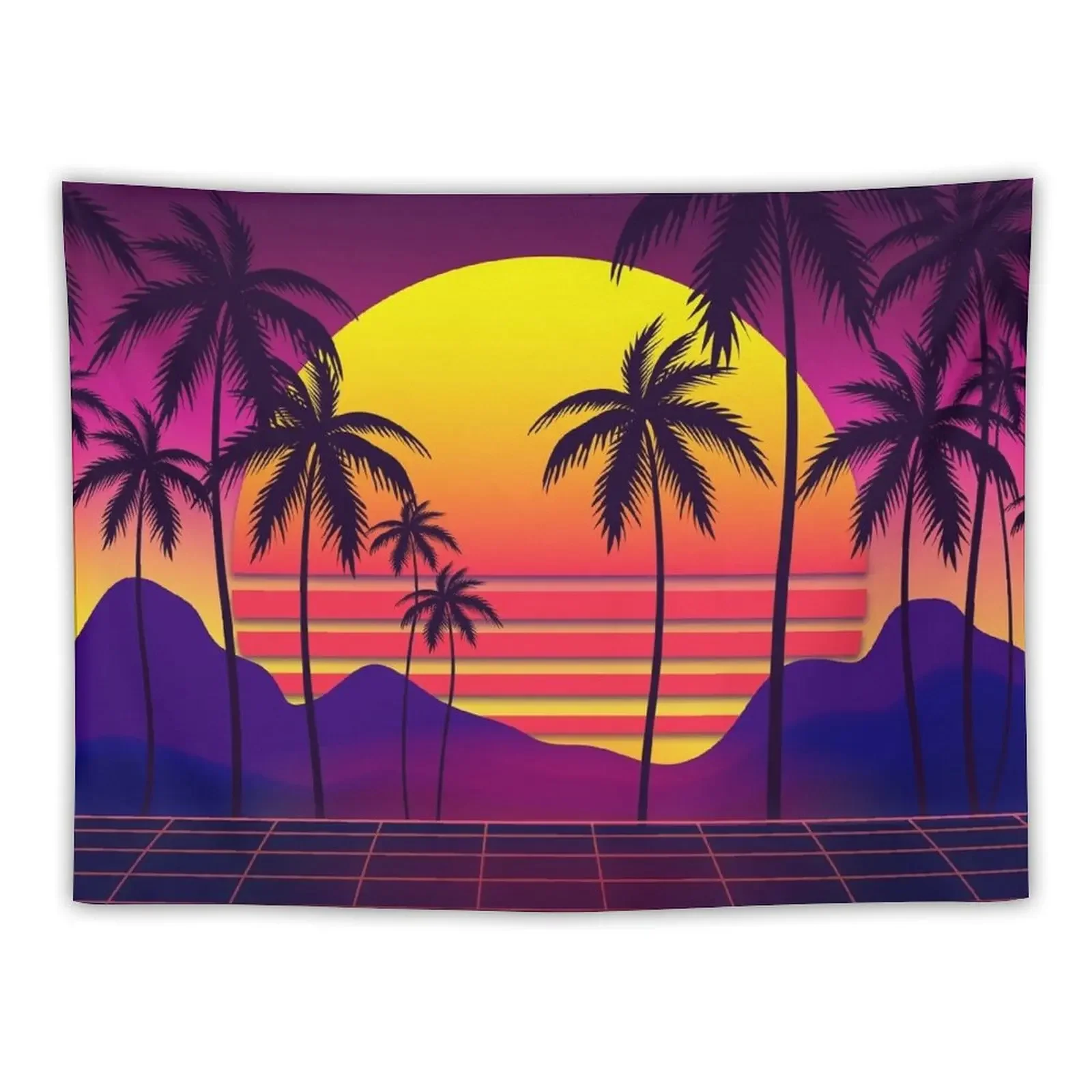 

Mesmerizing Sunset Synthwave Tapestry Decoration Pictures Room Wall Wall Tapestries Decorations For Room Tapestry