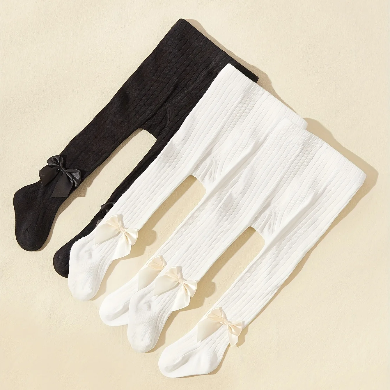3PCS/Set Kids Tights Spring Autumn Princess Bow knot Girls Fashion Comfortable Breathable Cotton Pantyhose for Babies Stocking