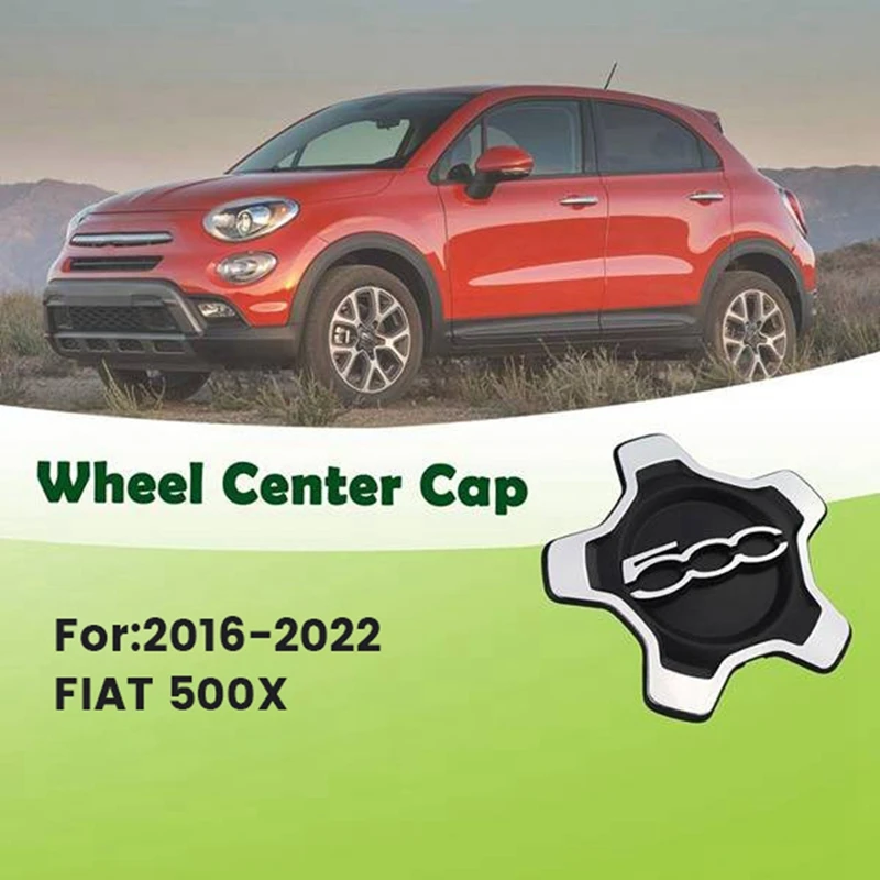 NEW-Car Wheel Center Cap Cover 6AN69LXHAA 735626312 For Fiat 500X 2016-2022 Dust Cover Car Accessories