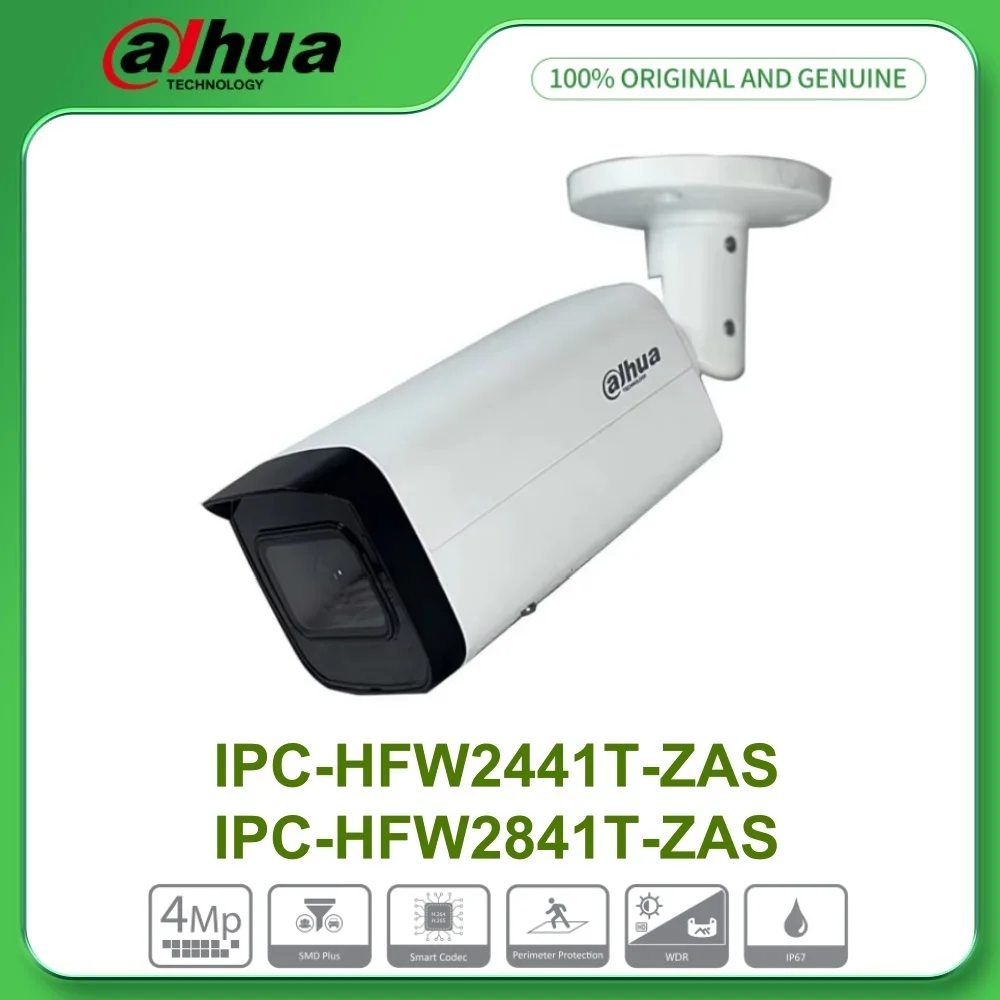 

Dahua IPC-HFW2441T-ZAS 4MP IPC-HFW2841T-ZAS 8MP IR 2.7-13mm Vari-focal Bullet WizSense Network PoE Camera Built MIC SD Card Solt