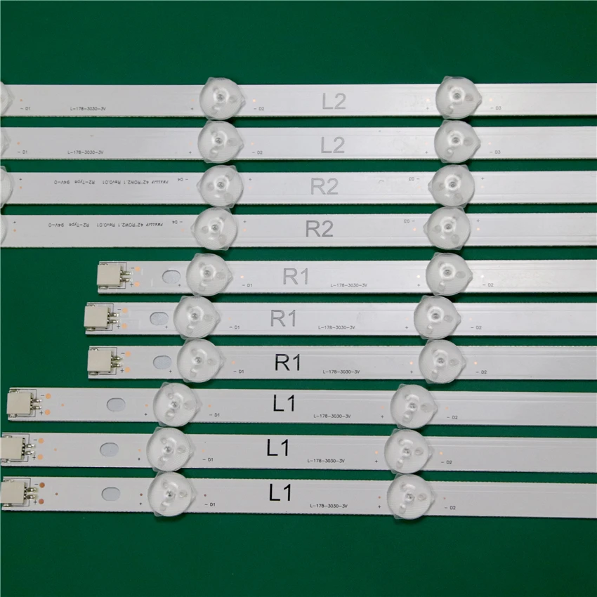 Pièces d'éclairage TV pour LG 42LN6138, barres, règle de ligne pour rétro-éclairage, 42 "ROW2.1 Rev 0.01 L1 R1 R2 L2