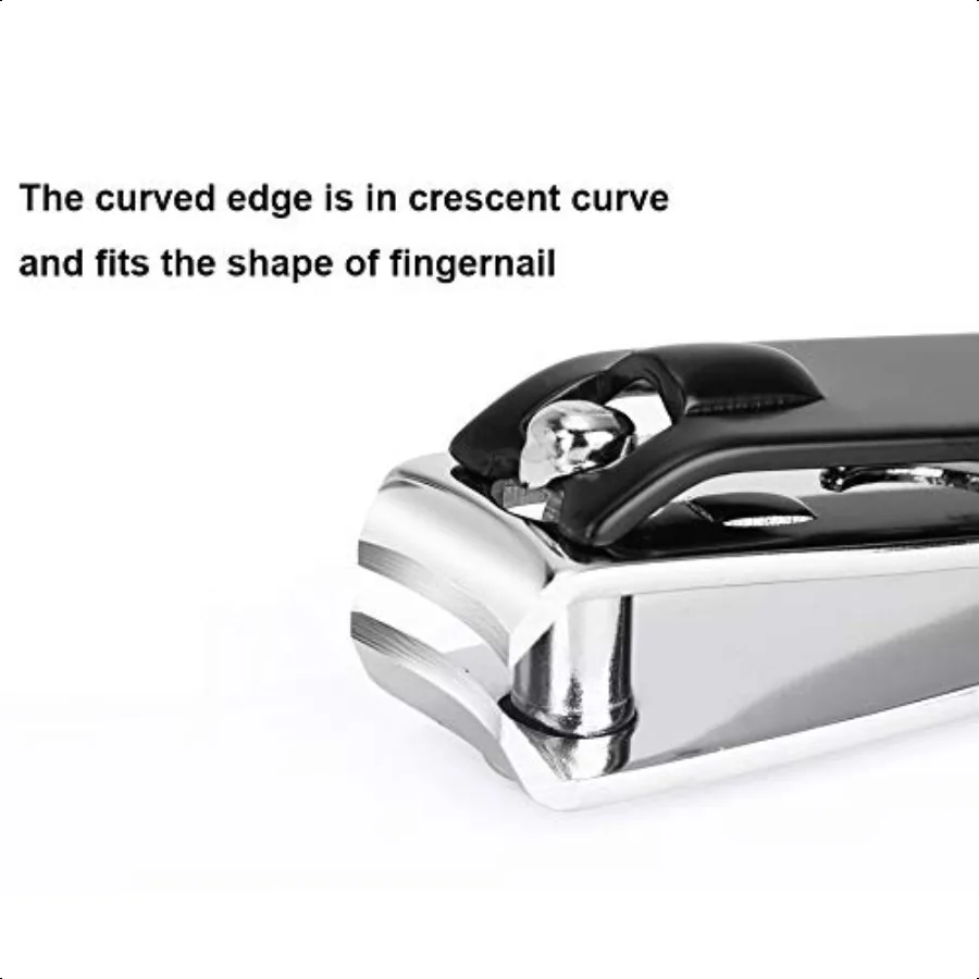 Large Nail Clippers Set2 Pcs Premium Stainl Steel Fingernail Toenail Clippers Curved Blade with Sharp and Sturdy Blade