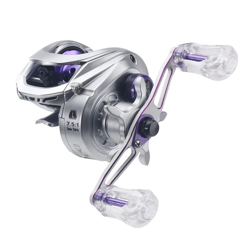 Bait Casting Fishing Reel 5kg Max 7.5:1 Small Body 162G Fishing Reel Freshwater Saltwater Fishing Reel Tackle Bass Trout Carp