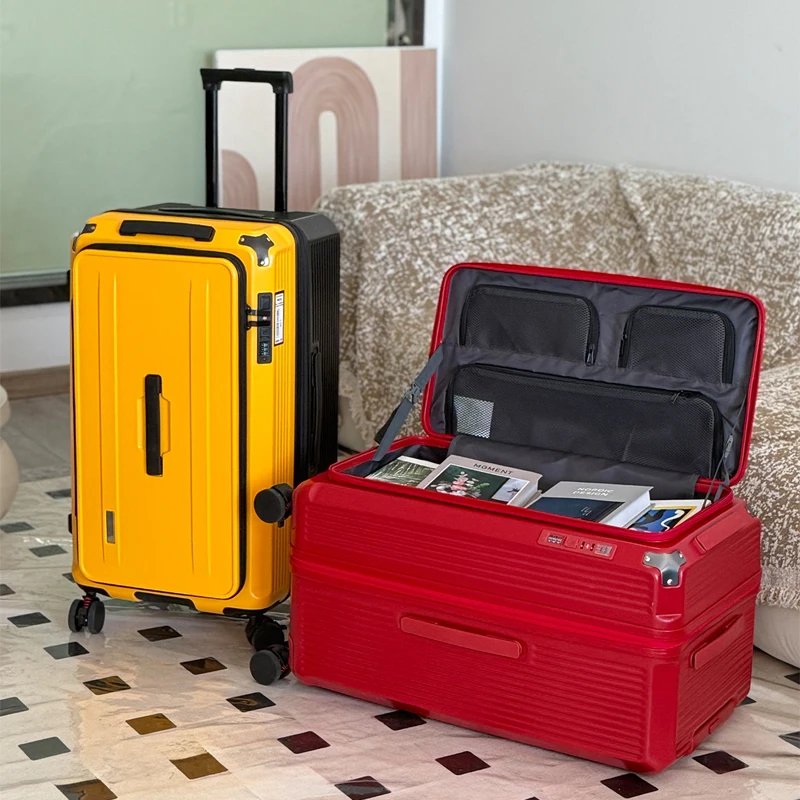 

Расширяемый дорожный чемодан большого размера 32/34 дюйма с боковым открытием, глубоким отделением, пятью колесами, утолщенный, для путешествий