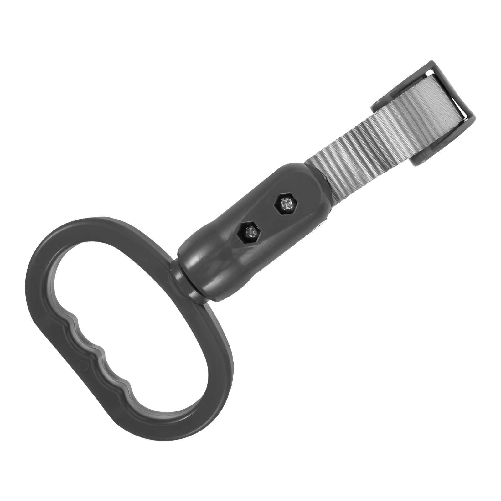 Gray Oval Bus Handle Nonslip Texture Subway Handles Car Assist Ring Passenger Safety Efficient Boarding Alighting Durable