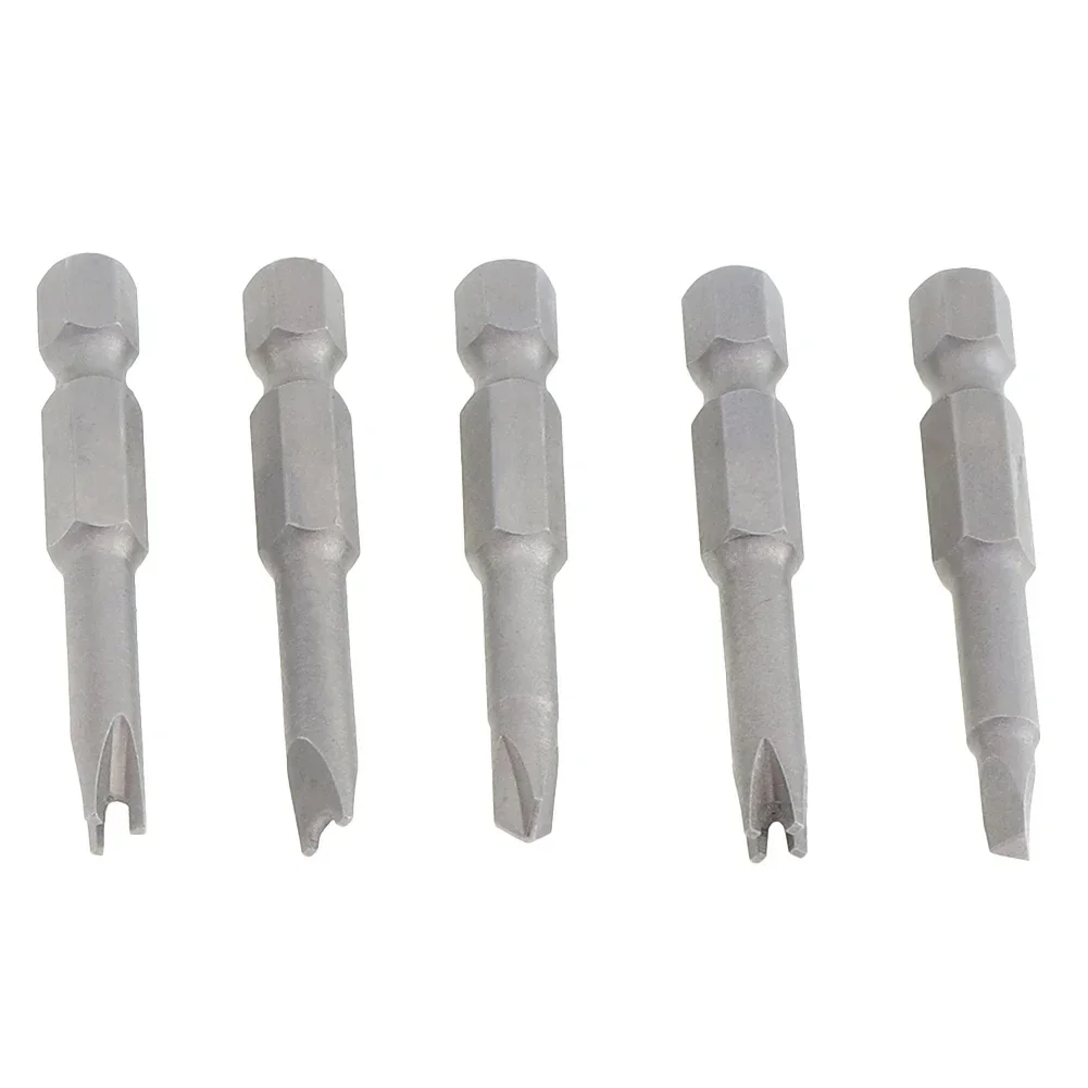 5pcs 50mm Special-Shaped Screwdriver Set U-shaped Y-Type Triangle Three Points Four Points Screw Driver Bits Hand Tool