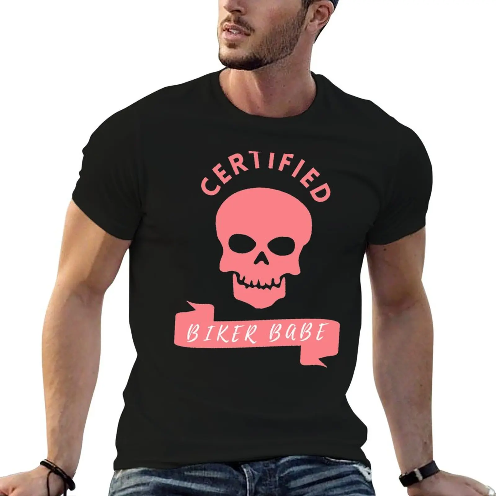 Certified Biker Babe T-Shirt anime stuff plus size clothes man clothes cute clothes mens t shirts top quality