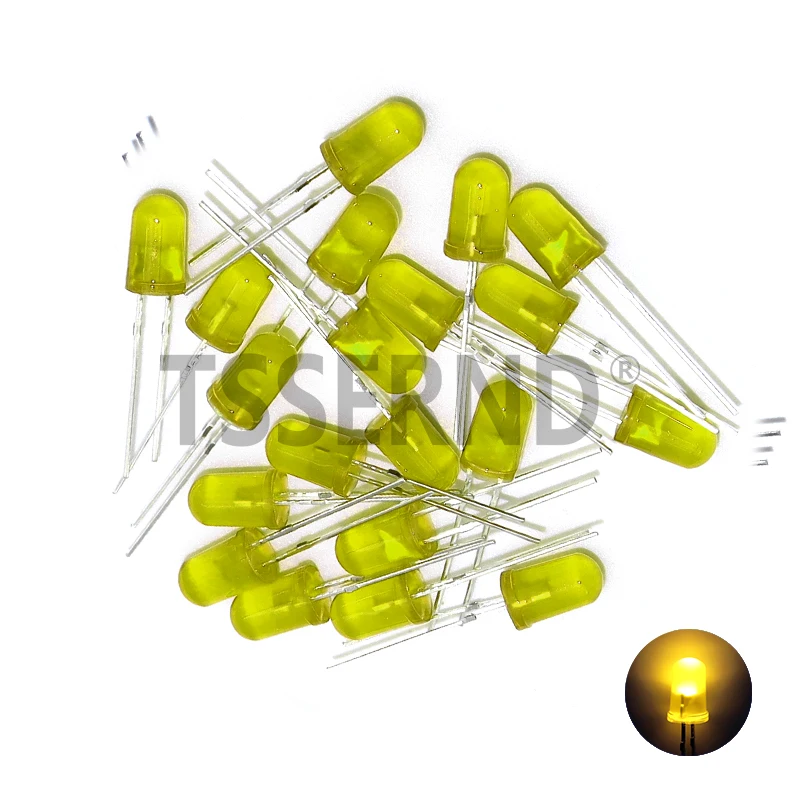 5mm Diffused LED Diode Kit Lamp Light Emitting Diode Bulb Indicator 5 mm Red White Blue Orange Green Yellow 3V DIY Set Assorted