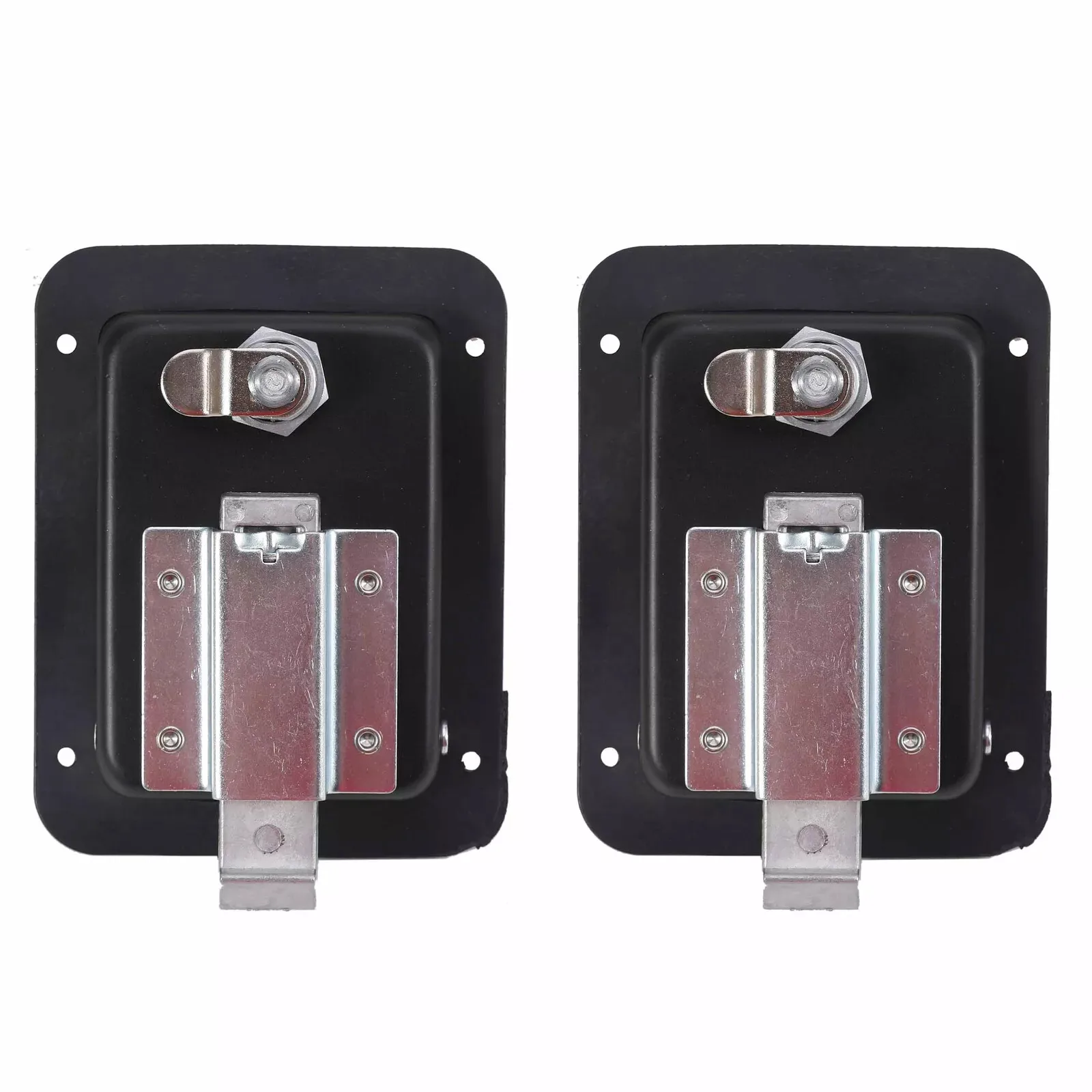 2Pcs Large Paddle Handle Lock Latch Black Powdercoated for Caravan Ute Truck Trailer RV Toolbox Door