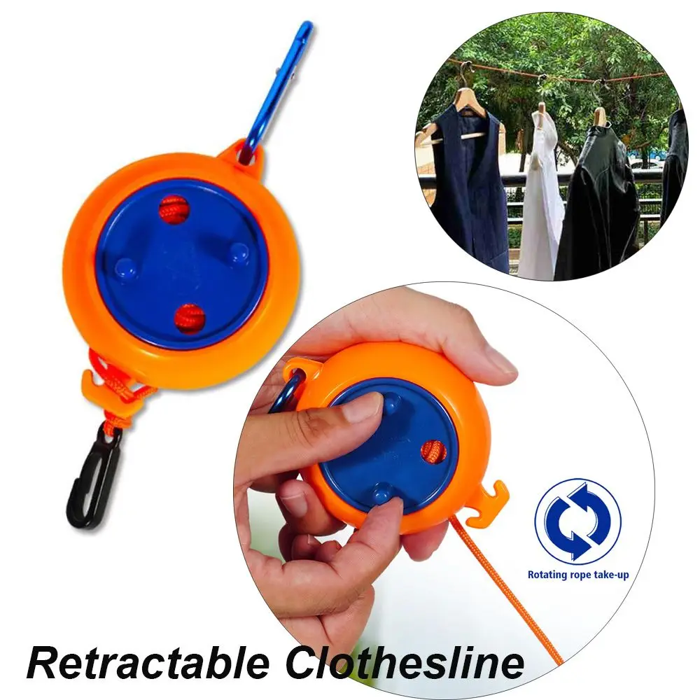 8Meter Retractable Clothesline Portable Camping Travel Clothes Line Indoor Outdoor Elastic Adjustable Clothesline