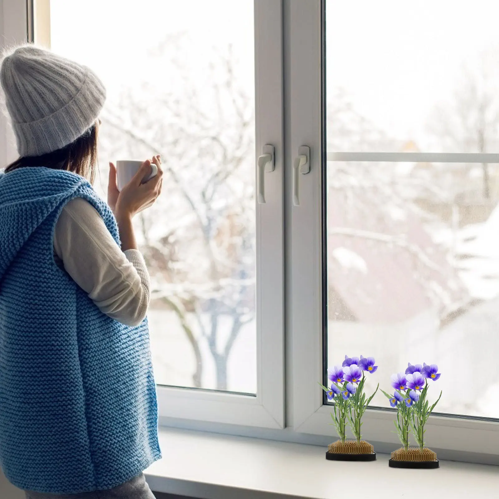 

Mountain Flower Arrangement Holder Stainless Steel Floral Fixation Base For Artificial Plants Japanese Style