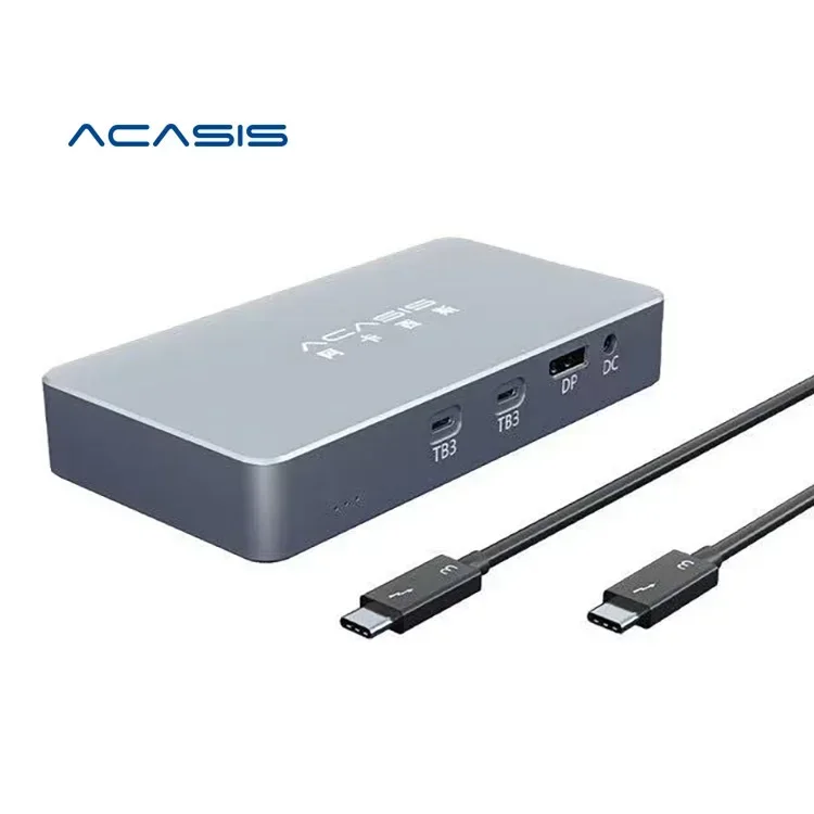 Acasis M.2 Dual-disk NVME HDD Enclosure USB4.0 Docking Station Type C to USB 3.0 Hard disk box for laptop