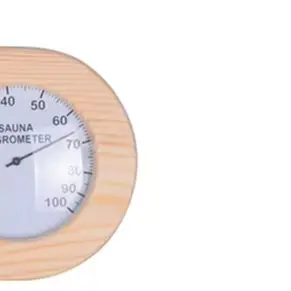 

Thermohygrometer 3-in-1 Wooden Sauna Thermometer Hygrometer 15-Minute Sand Timer 0°C To 120°C Temperature 0-100% Humidity