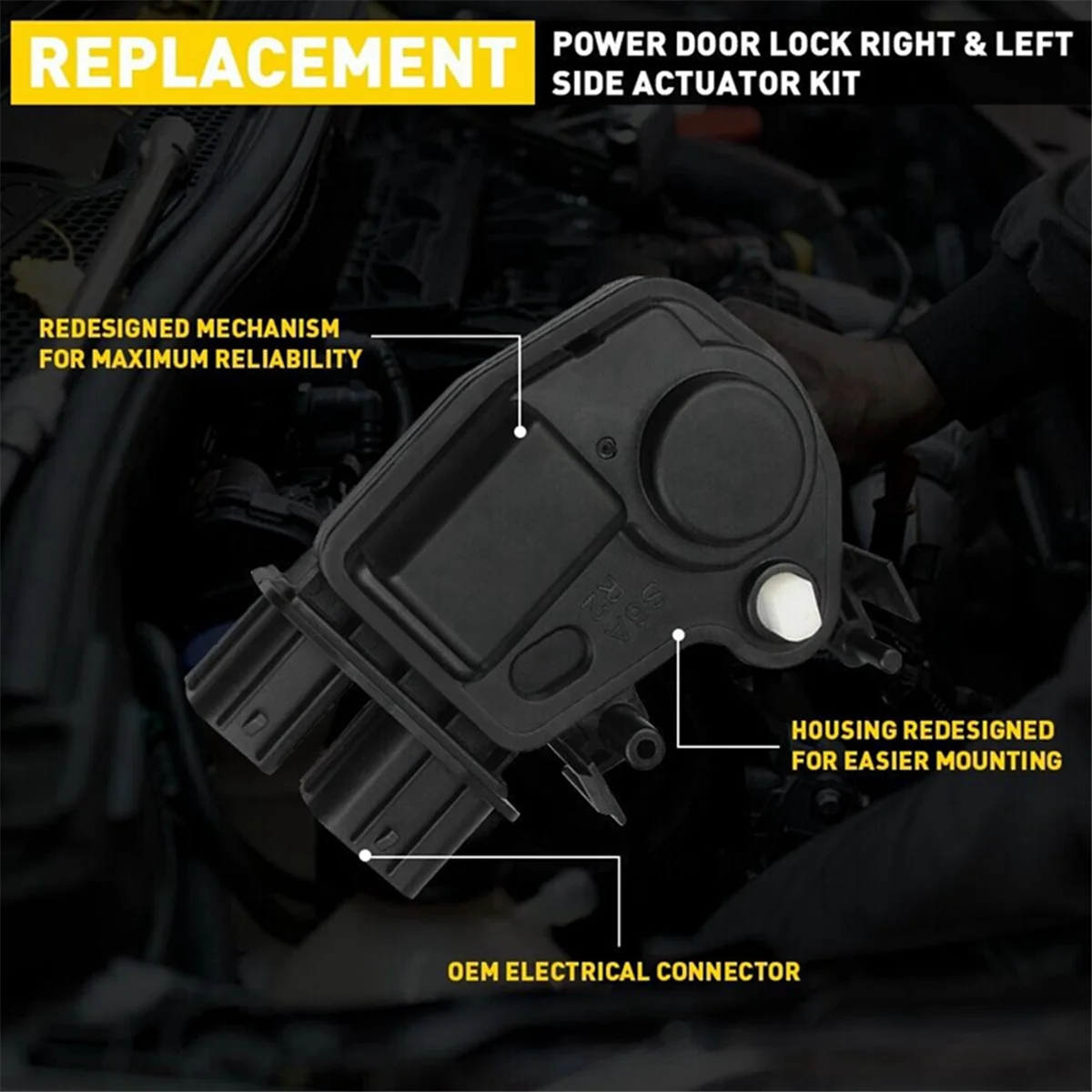 Power Door Lock Actuator Front Right Passenger Side for Honda Accord Civic Acura Odyssey Pilot 72115-S6A-J01 72155S6AJ01