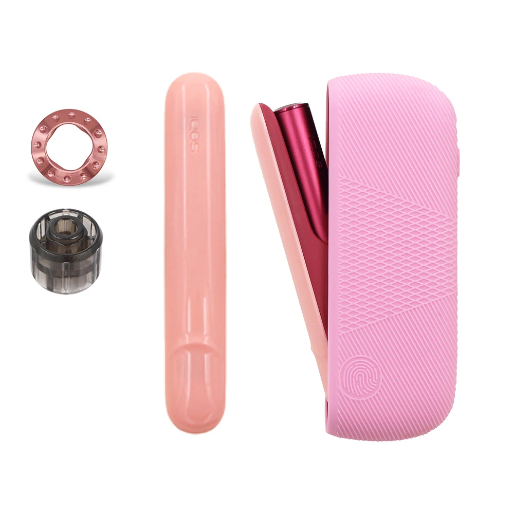 Pink Pen Head Ring Case Gate Cover for IQOS ILUMA Skin Silicon Funda Silicona Accessories Iruma Replaceable Cover Full Set