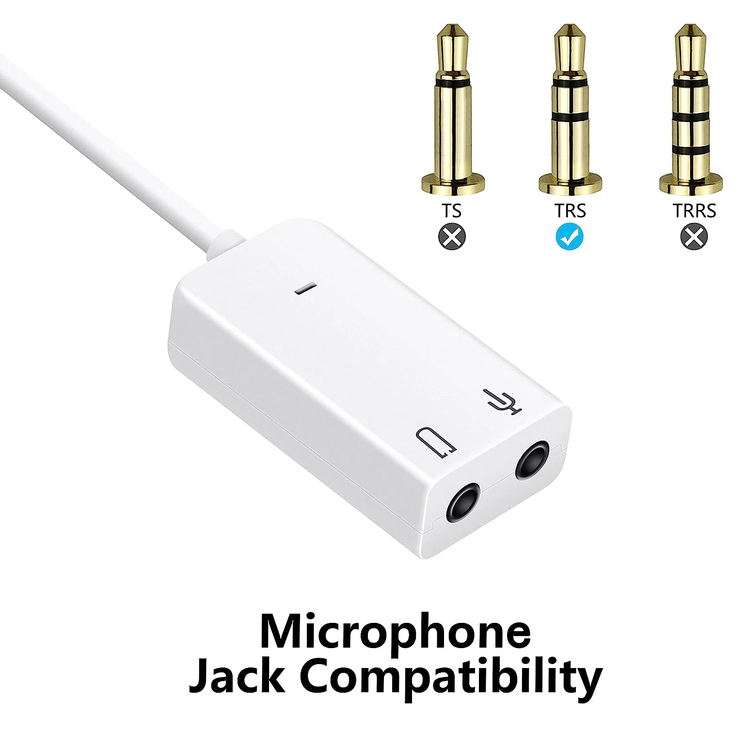 USB Sound Card Adapter 7.1 Channel External Audio Adapter Stereo Converter 3.5mm AUX Microphone for Windows Laptop Desktop PC