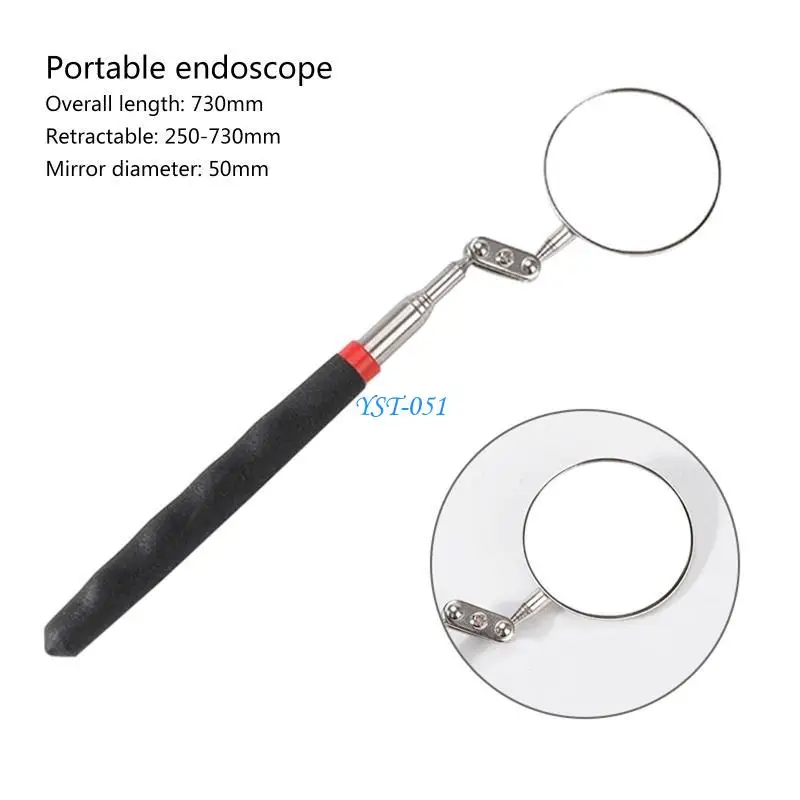 E15A Telescopic Inspection Mirror 360 Rotating Inspection Mirror Mechanics Mirror Inspection Mirror Car Inspection Mirror