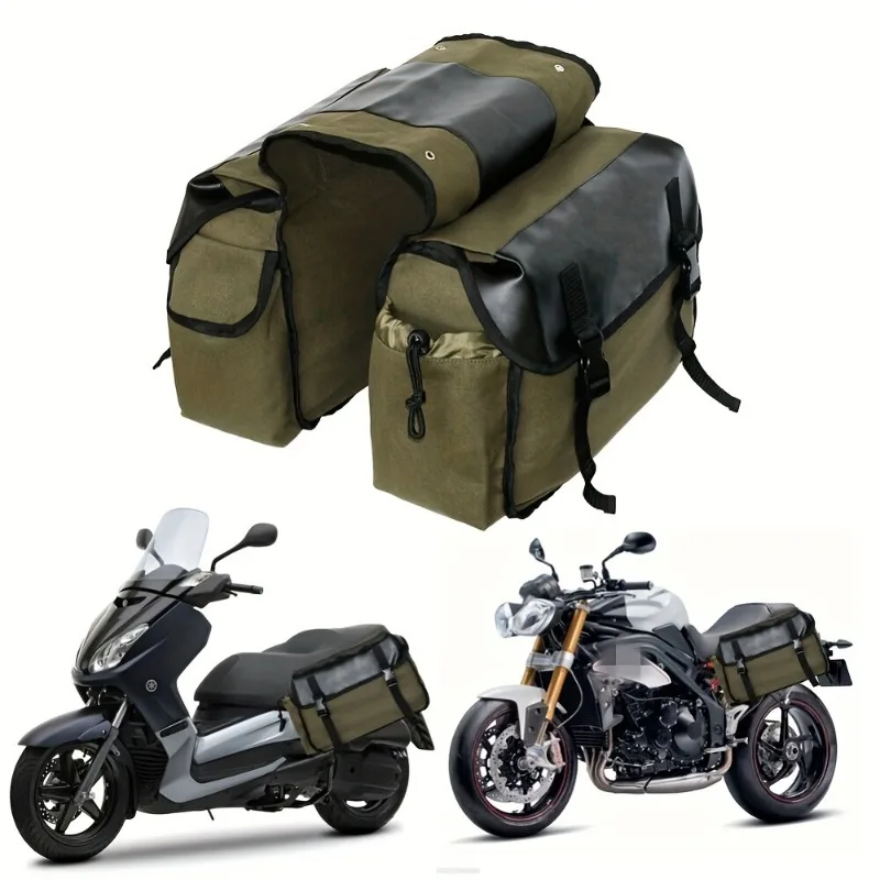 Bolsa Universal para Sillín de Motocicleta, Gran Capacidad, Bolsas de Lona para Bicicleta, Alforjas Laterales para Moto, Bolsa para Herramientas