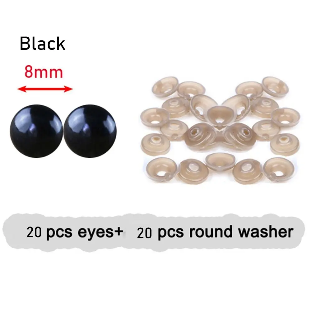 20pcs/10pairs Safety Plastic  Parts Bear Animal Accessories Dolls DIY Tools Eyes Crafts Puppet Crystal Eye
